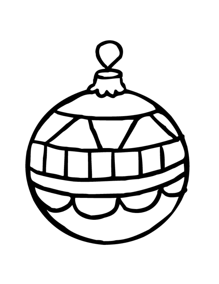 pretty coloring pages christmas ornament Coloring4free