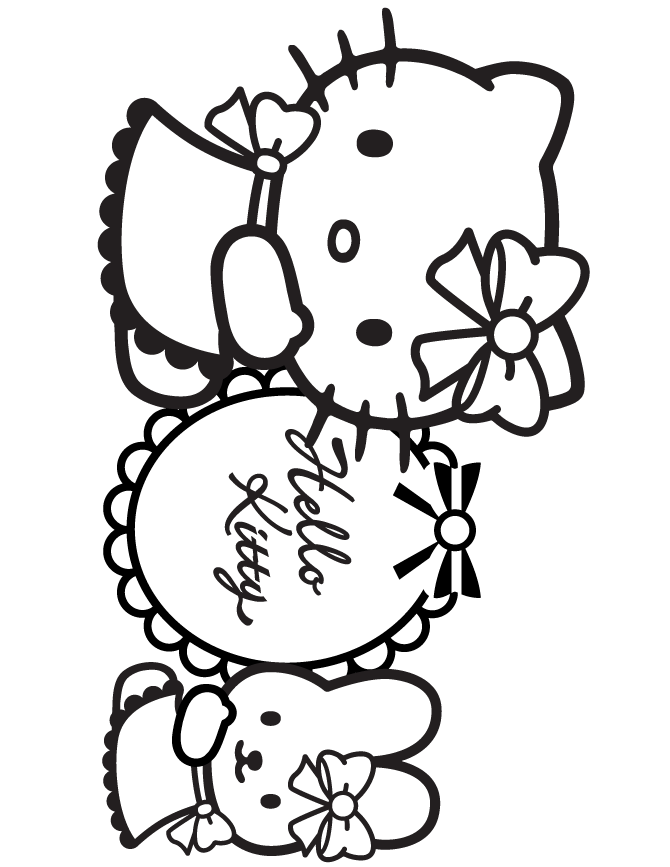 pretty coloring pages hello kitty Coloring4free