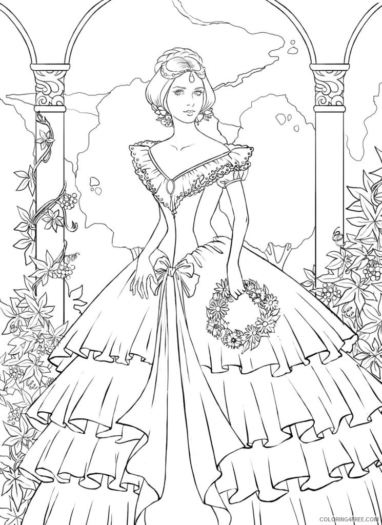 pretty princess coloring pages Coloring4free
