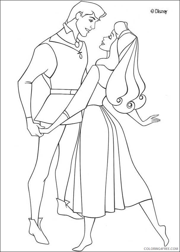 prince phillip and aurora coloring pages Coloring4free