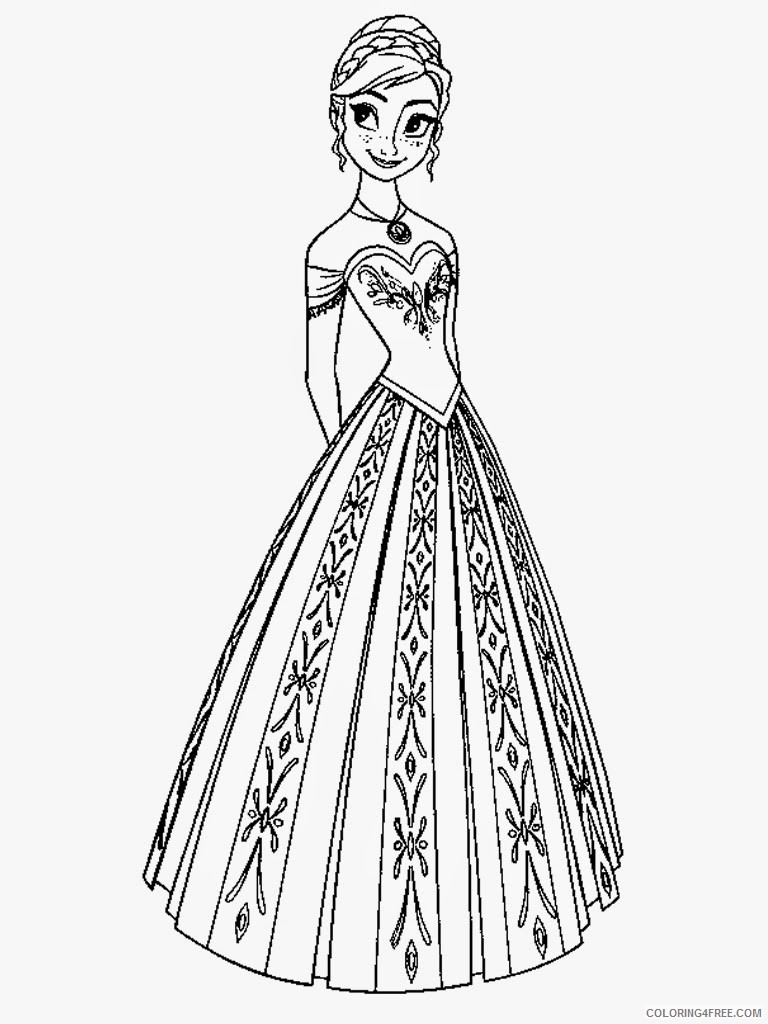 princess anna coloring pages Coloring4free