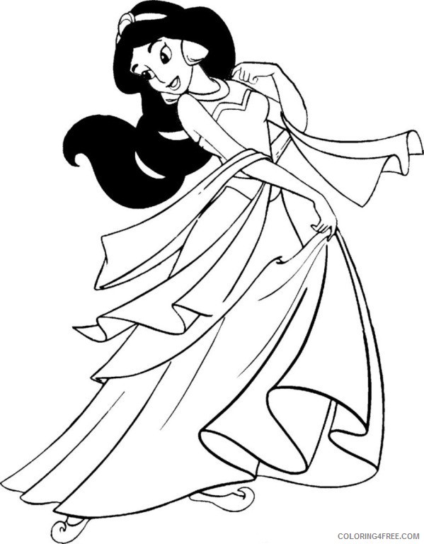 princess jasmine coloring pages Coloring4free