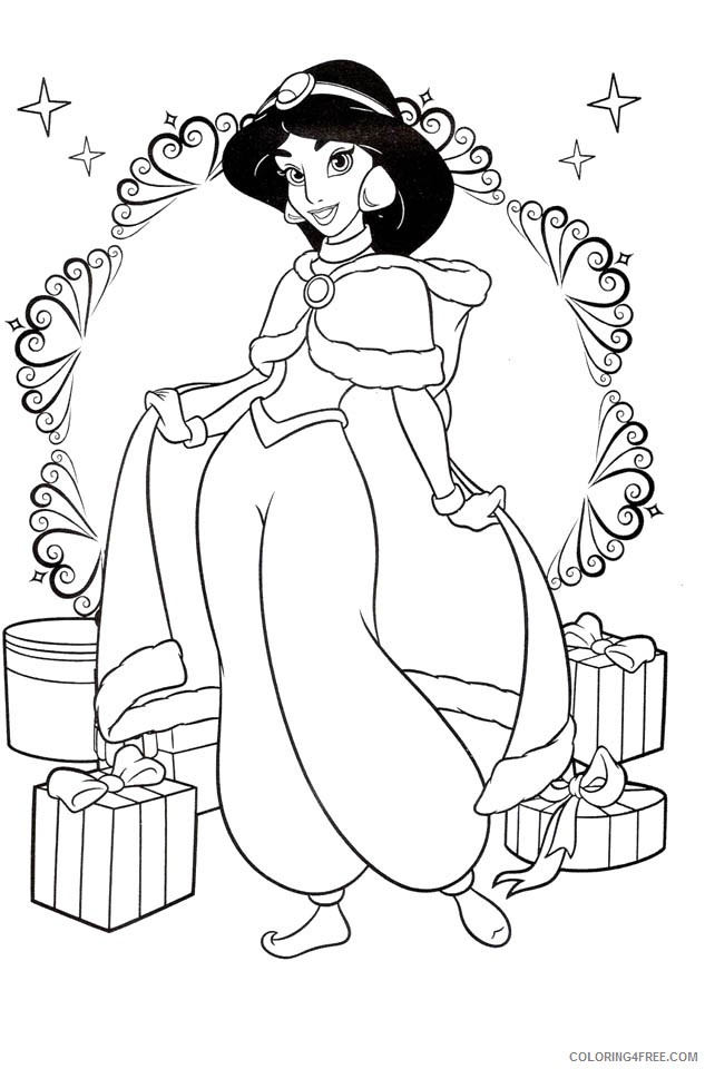 princess jasmine coloring pages to print Coloring4free
