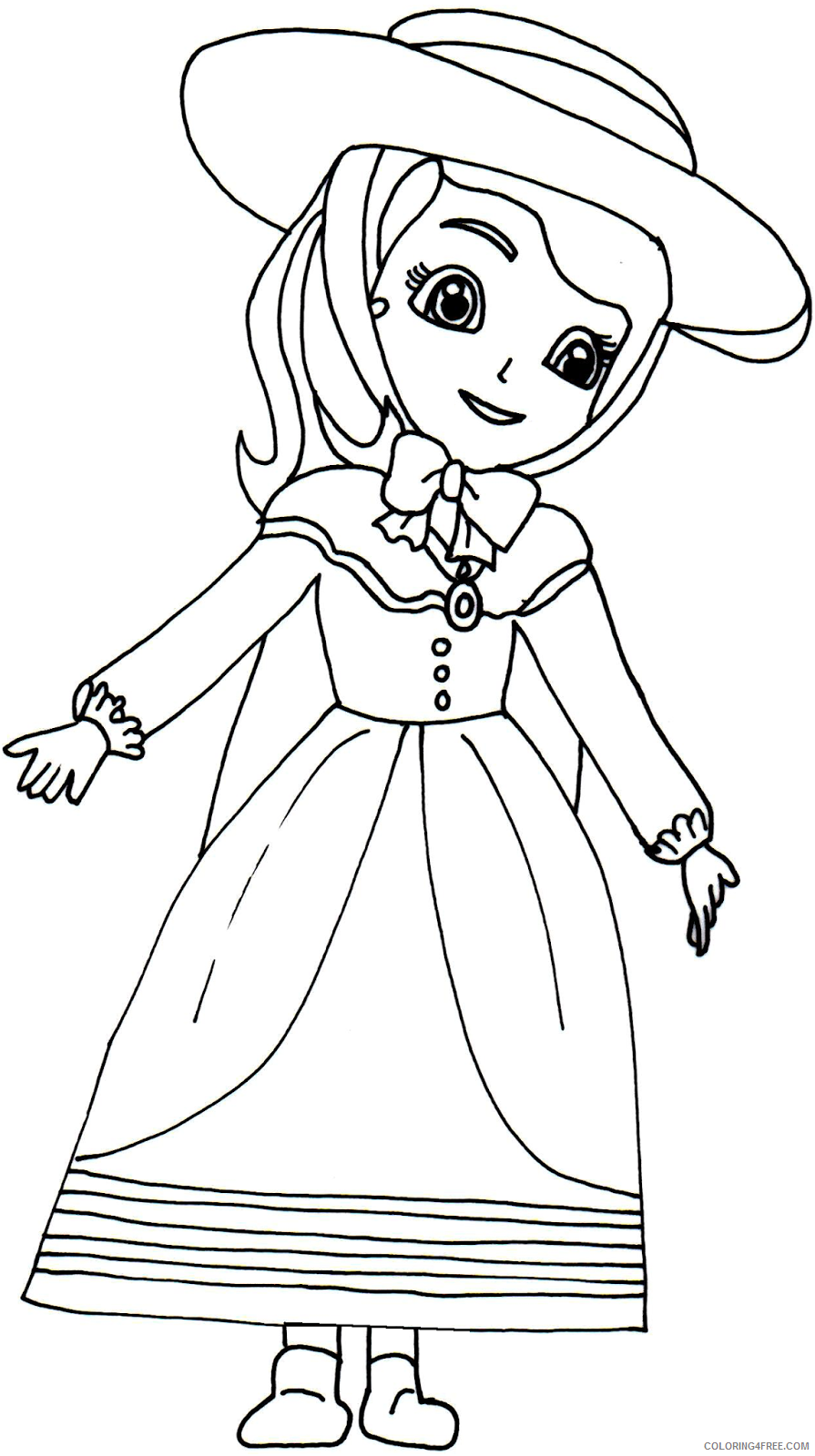 princess sofia coloring pages aunt tilly Coloring4free