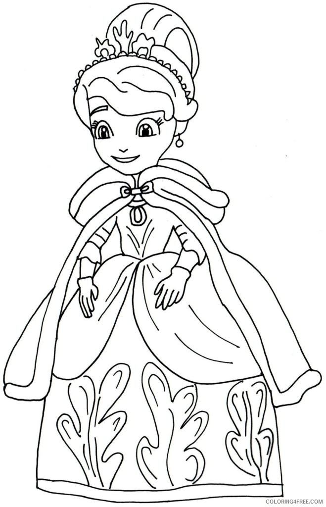princess sofia coloring pages beautiful dress Coloring4free