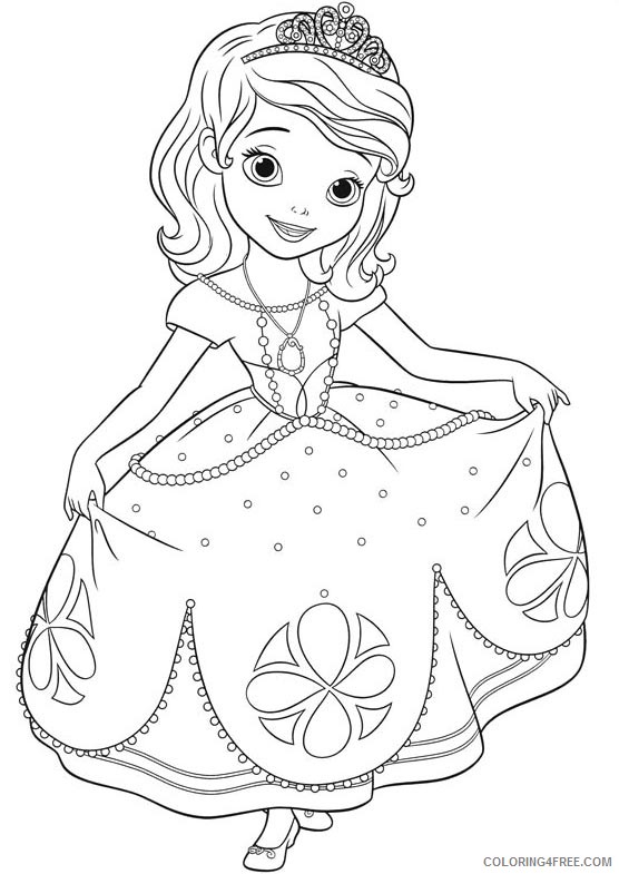 princess sofia coloring pages dancing Coloring4free