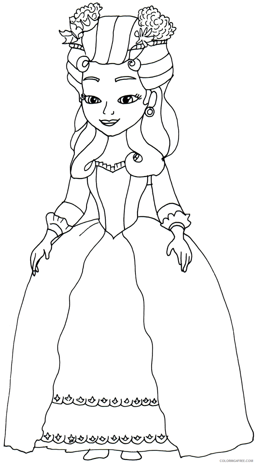 princess sofia coloring pages hildegard Coloring4free
