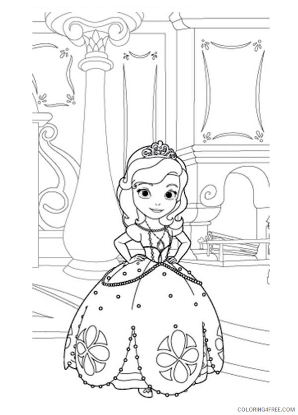 princess sofia coloring pages in castle Coloring4free