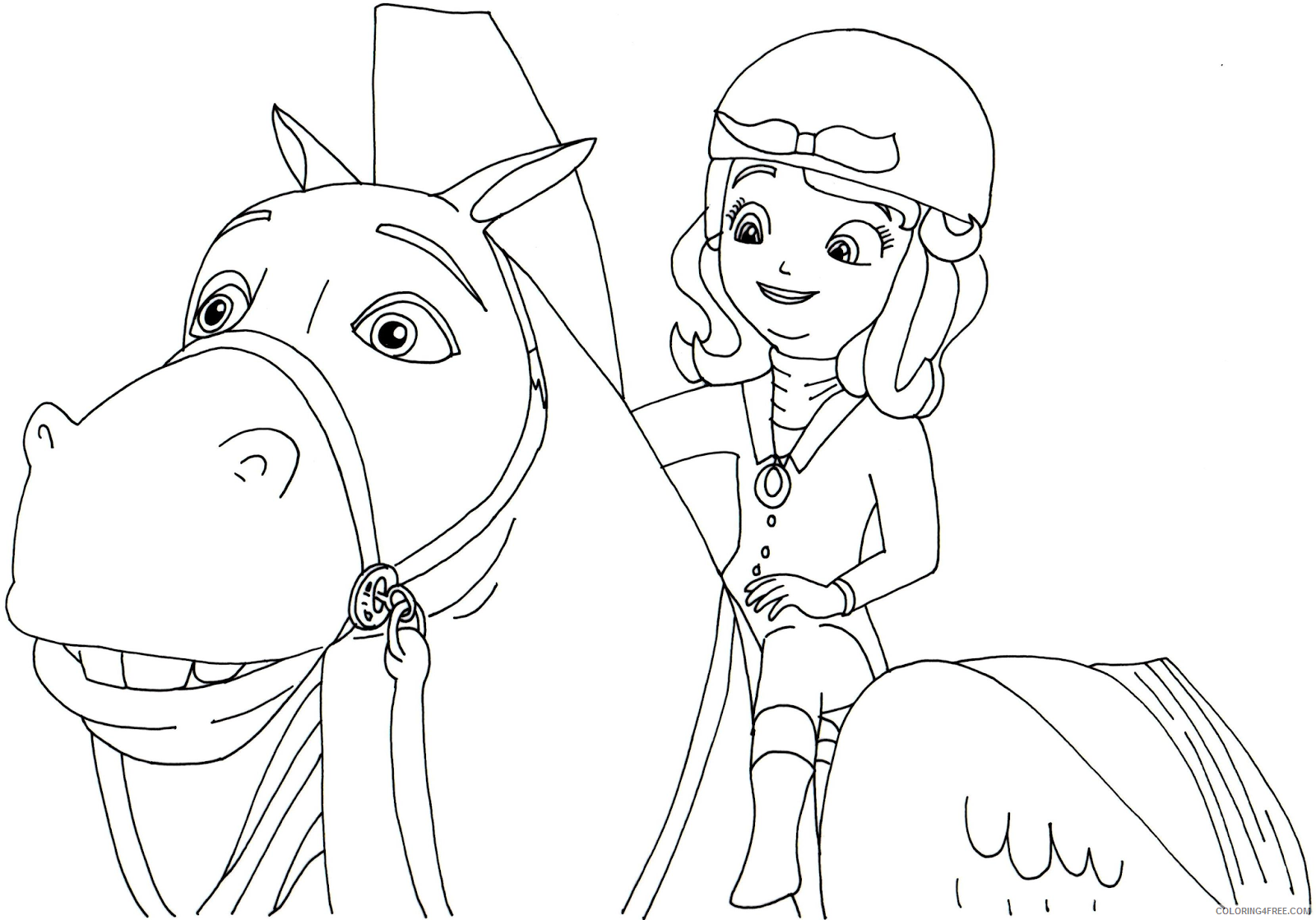 princess sofia coloring pages riding minimus Coloring4free