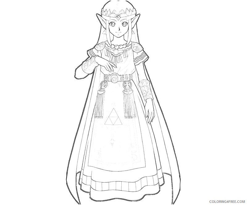 princess zelda coloring pages to print Coloring4free