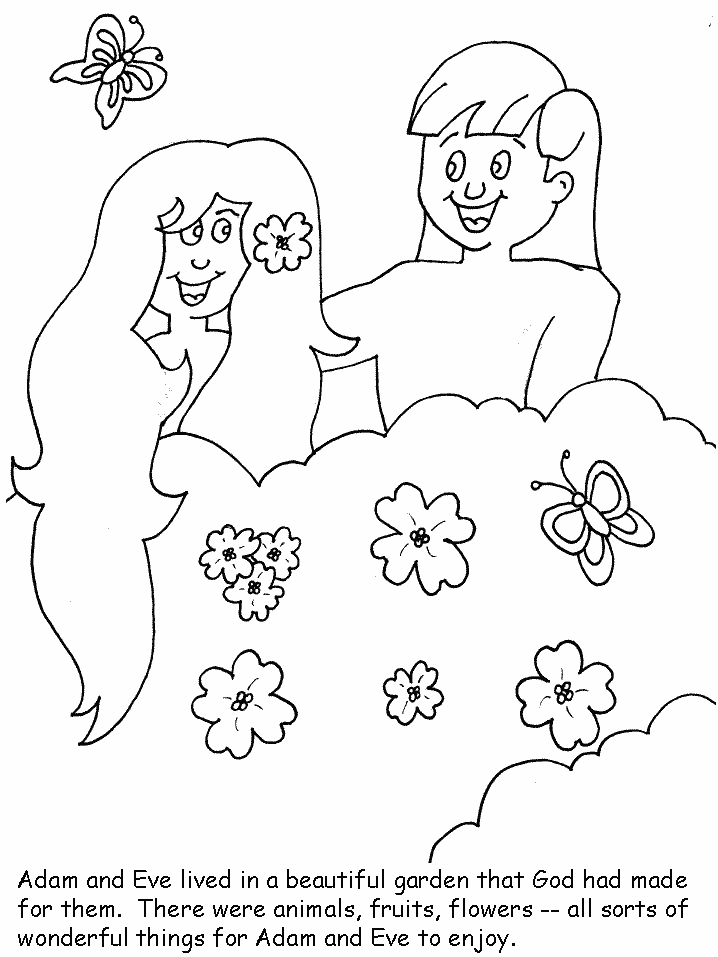 printable adam and eve coloring pages for kids Coloring4free