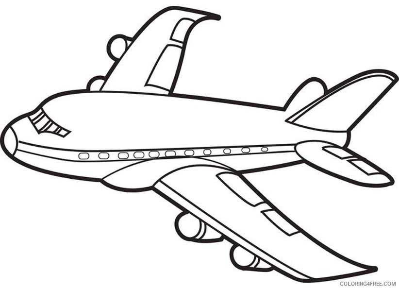 printable airplane coloring pages for kids Coloring4free