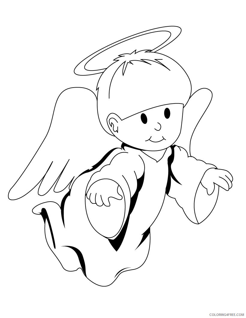 printable angel coloring pages for kids Coloring4free