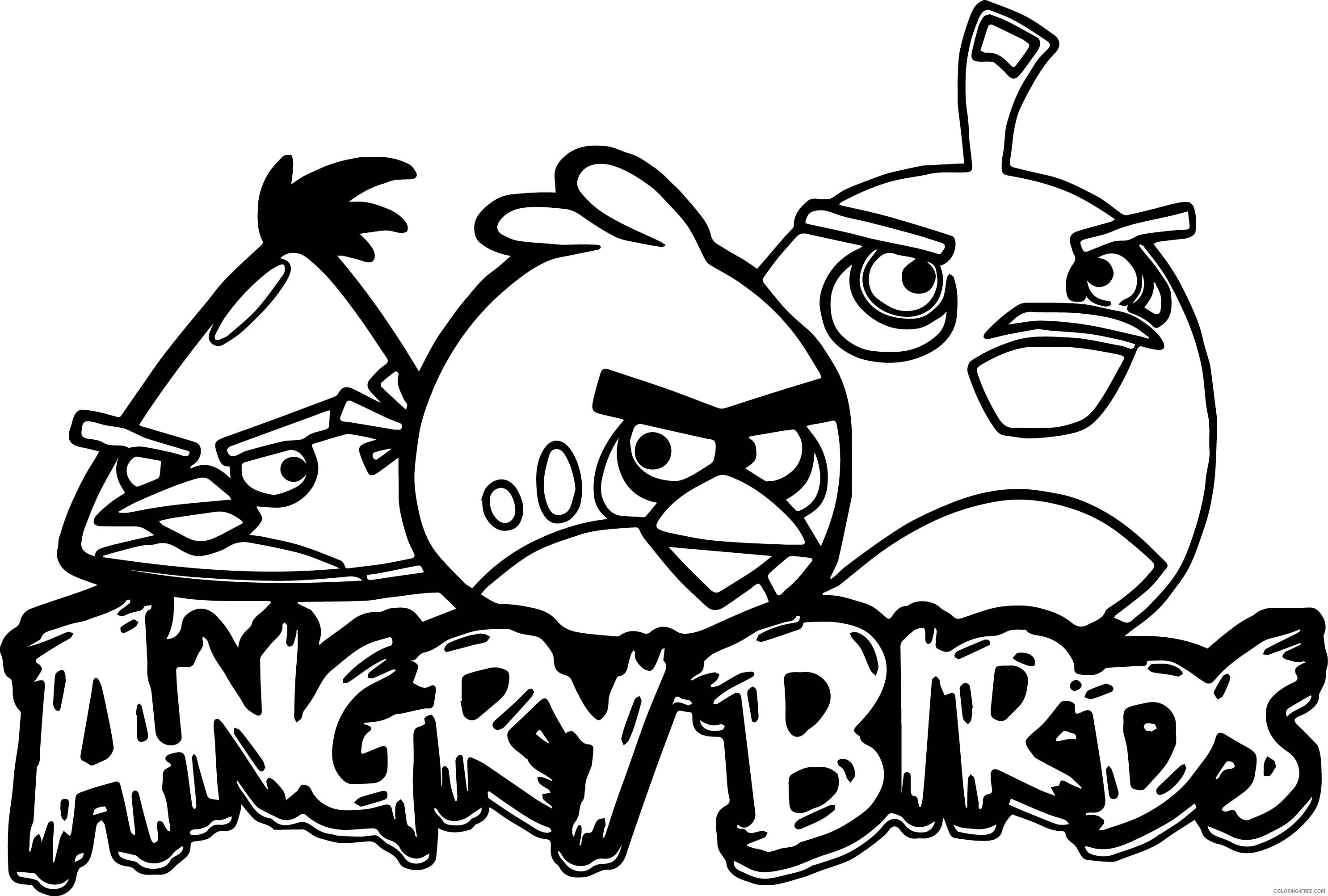 printable angry birds coloring pages for kids Coloring4free
