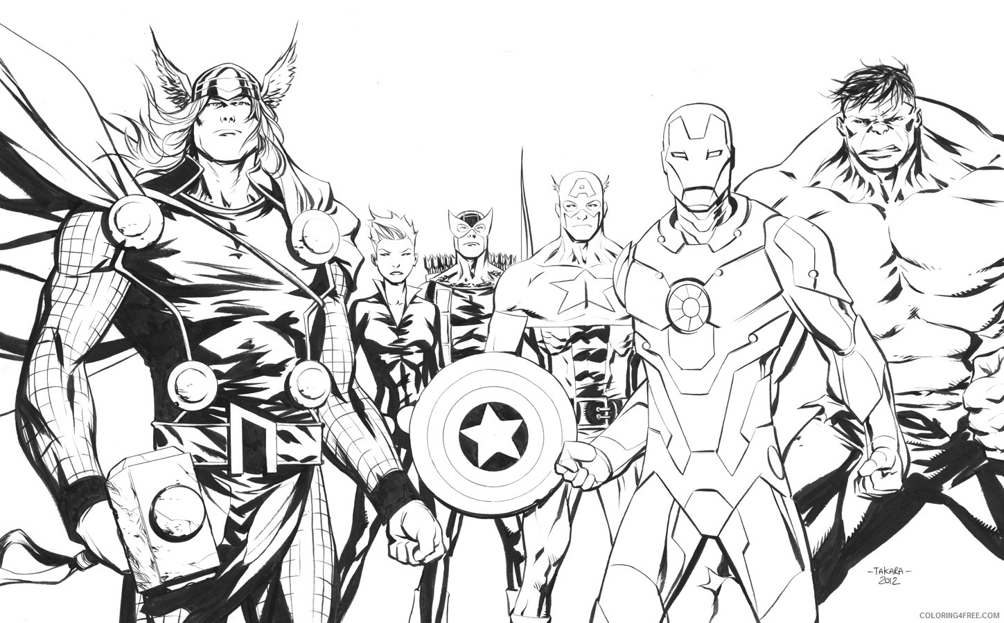 printable avengers coloring pages for kids Coloring4free