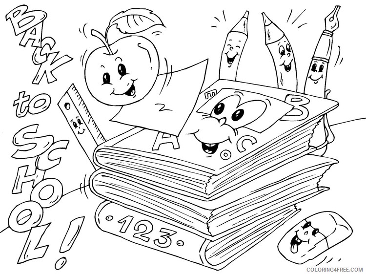 printable back to school coloring pages for kids Coloring4free