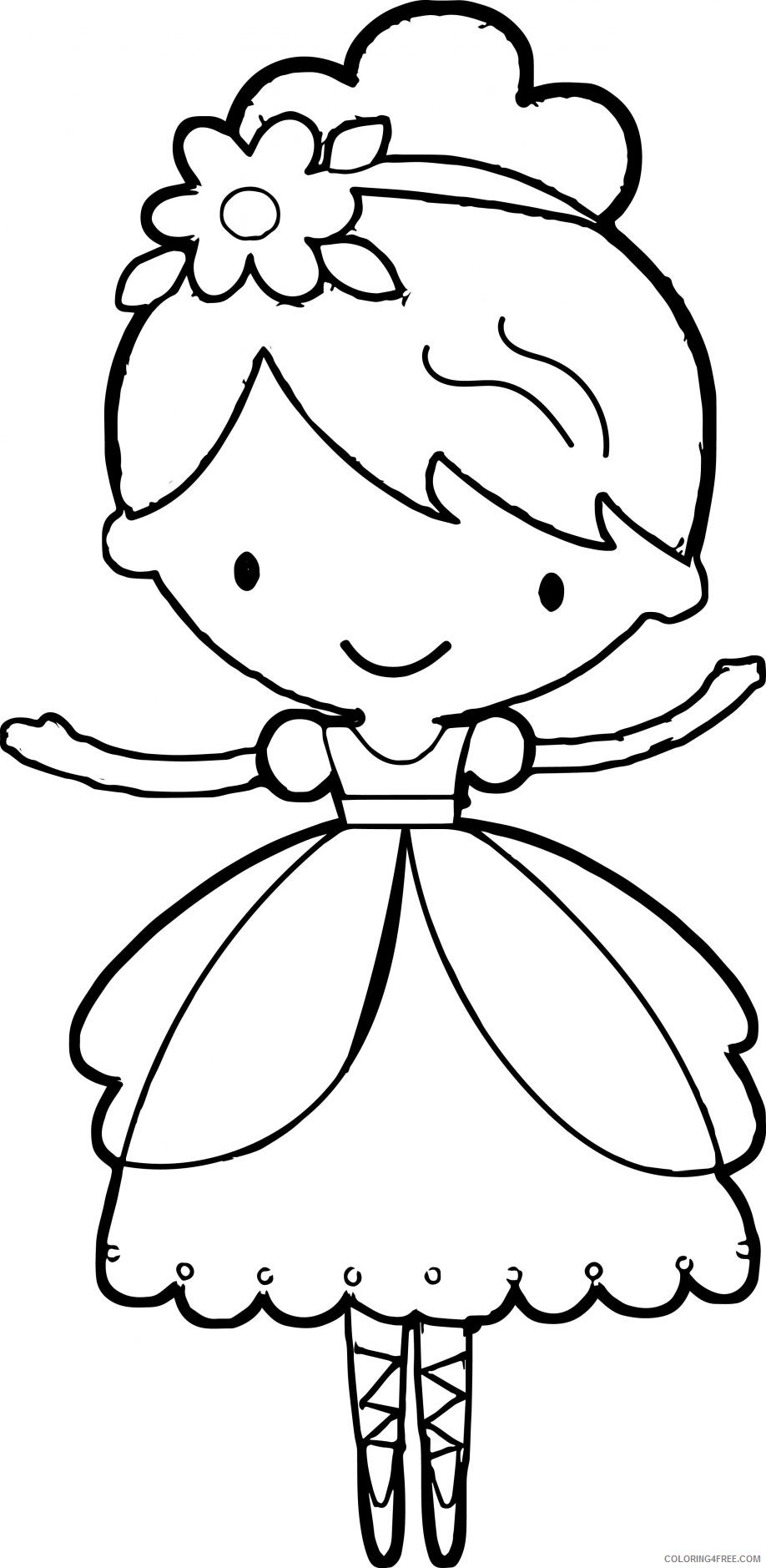 printable ballerina coloring pages for girls Coloring4free