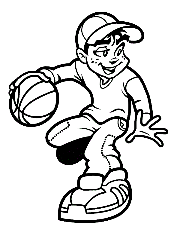 printable basketball coloring pages for boys Coloring4free