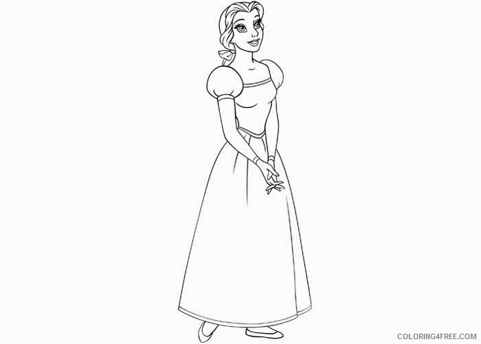 printable belle coloring pages Coloring4free