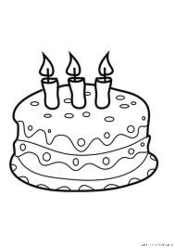 printable cake coloring pages for kids Coloring4free