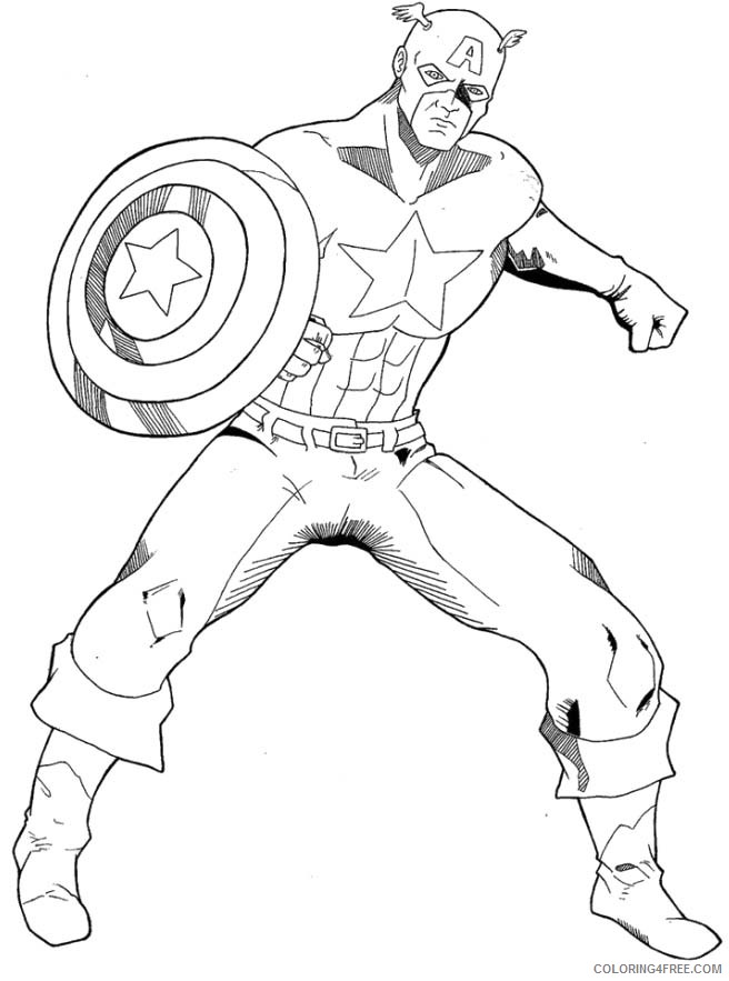printable captain america coloring pages Coloring4free
