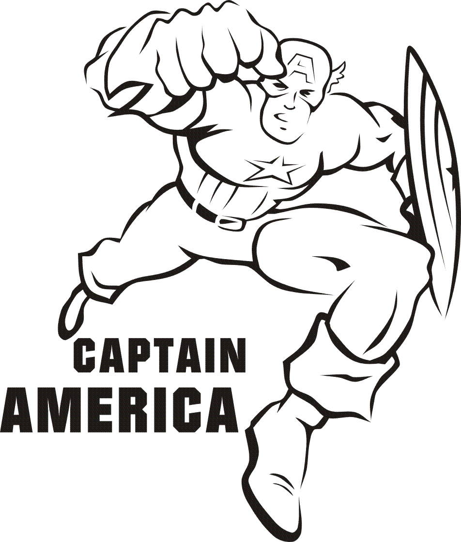 printable captain america coloring pages for kids Coloring4free