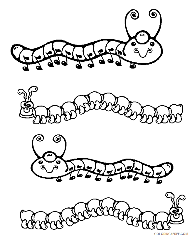 printable caterpillar coloring pages for kids Coloring4free