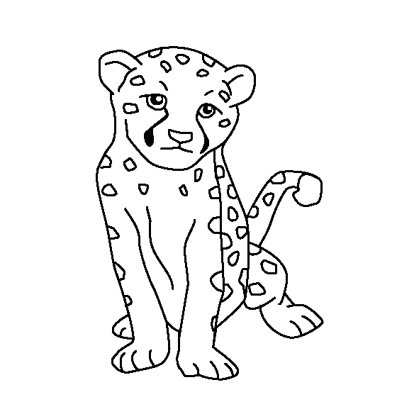 printable cheetah coloring pages for kids Coloring4free
