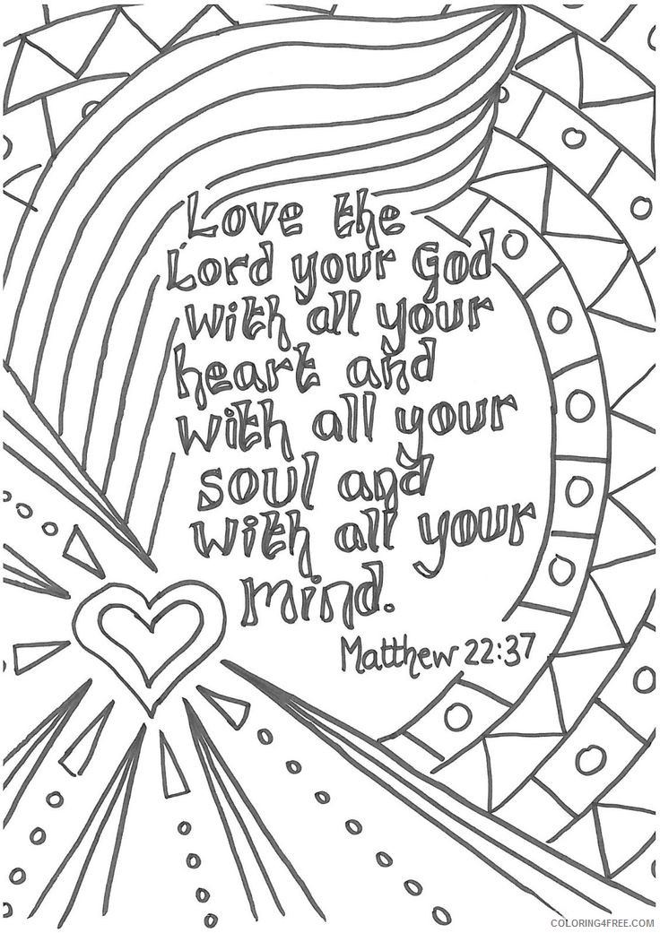 printable christian coloring pages with verses Coloring4free