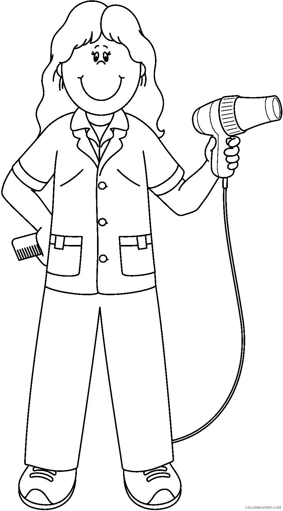 printable community helpers coloring pages for kids Coloring4free