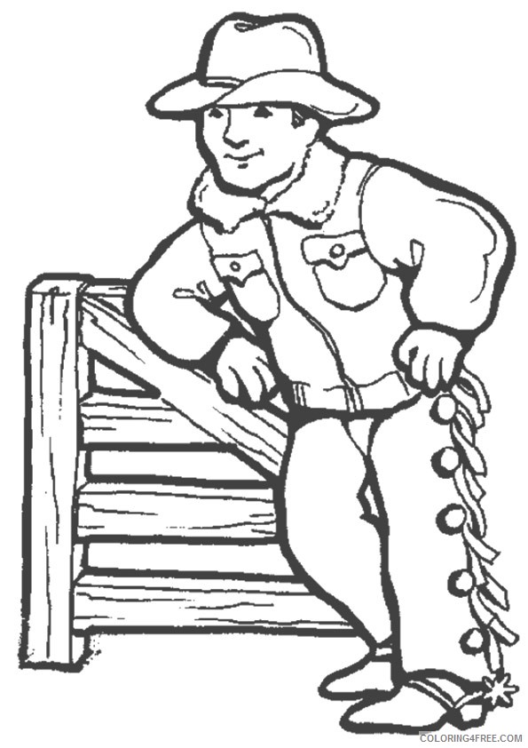 printable cowboy coloring pages Coloring4free