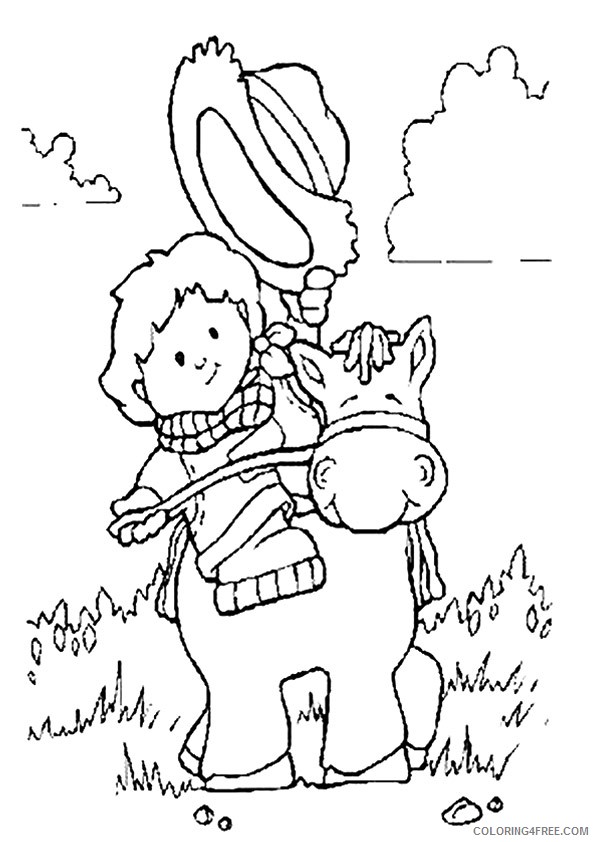 printable cowboy coloring pages for kids Coloring4free