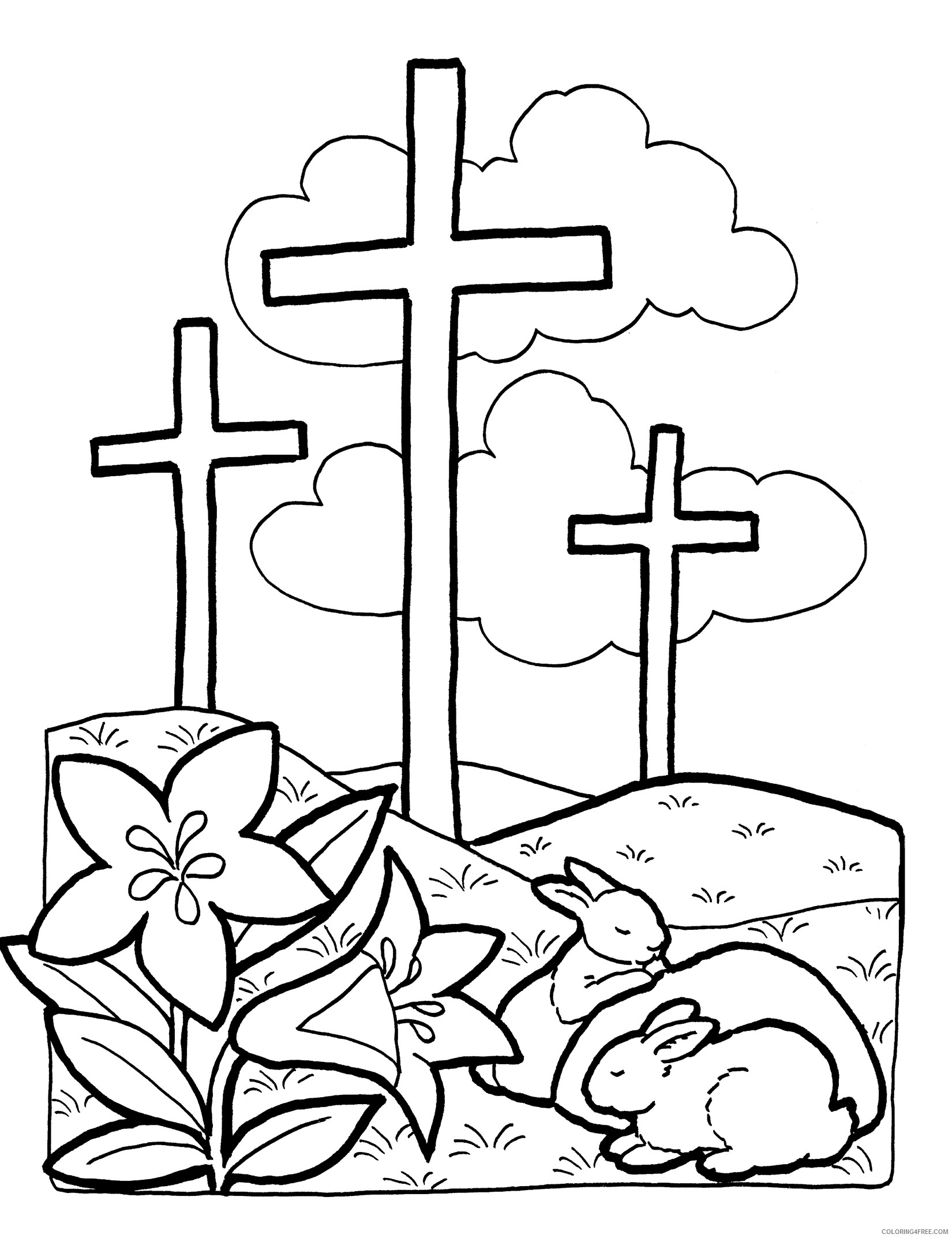 printable cross coloring pages for kids Coloring4free