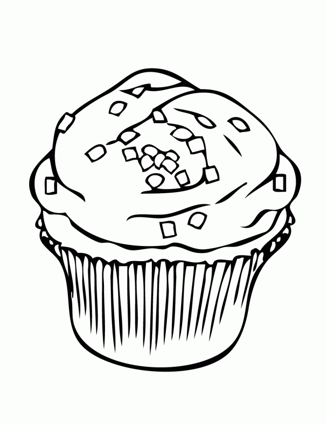 printable cupcake coloring pages Coloring4free