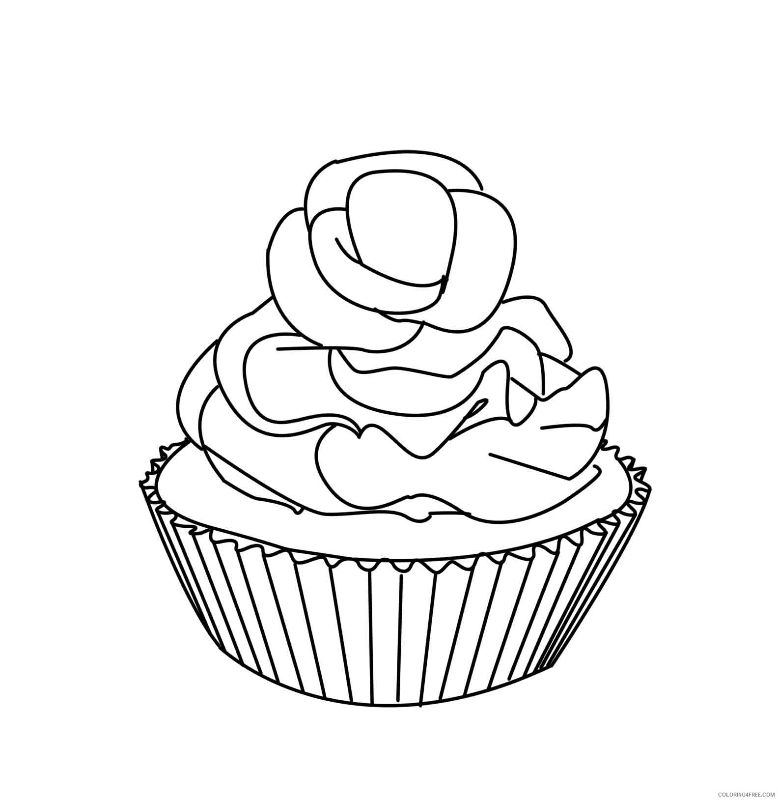 printable cupcake coloring pages for kids Coloring4free