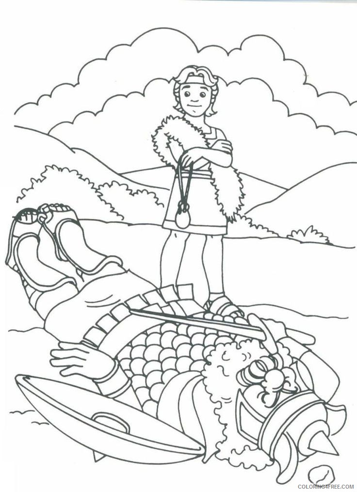 printable david and goliath coloring pages Coloring4free