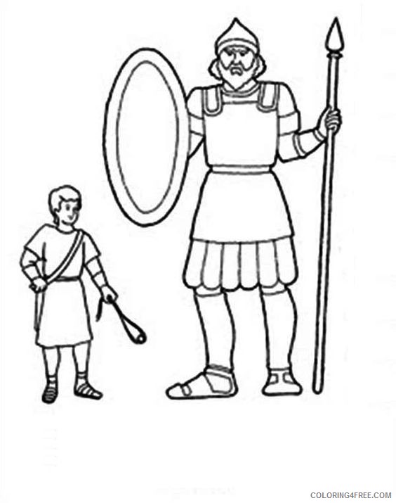 printable david and goliath coloring pages for kids Coloring4free
