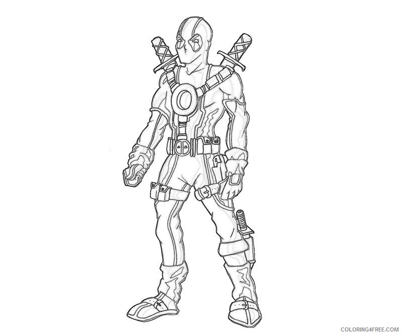 printable deadpool coloring pages for kids Coloring4free