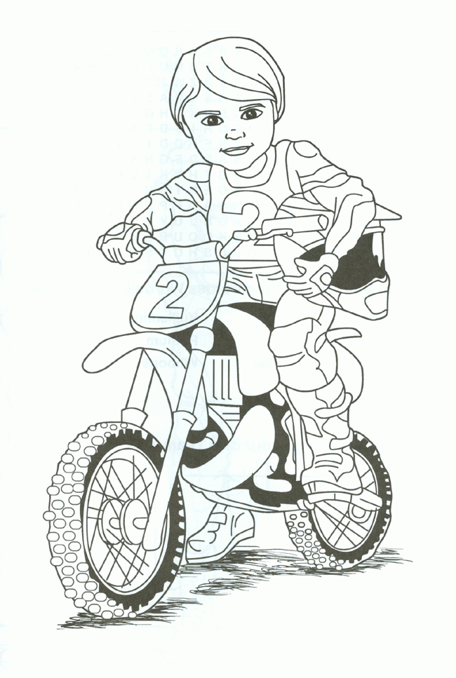 printable dirt bike coloring pages for kids Coloring4free
