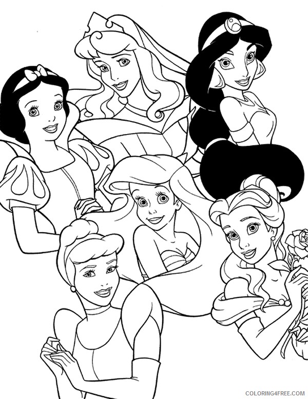 printable disney princesses coloring pages Coloring4free
