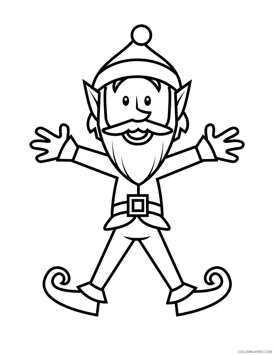 printable elf coloring pages Coloring4free