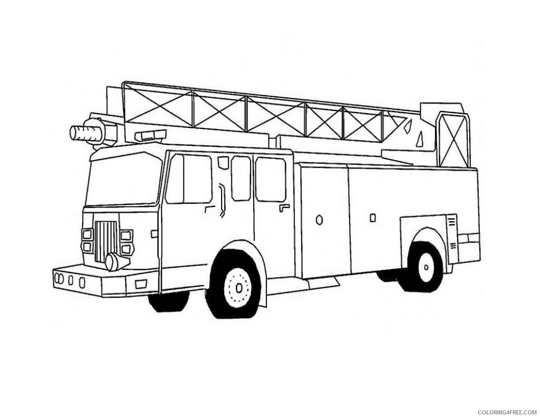 printable fire truck coloring pages for kids Coloring4free