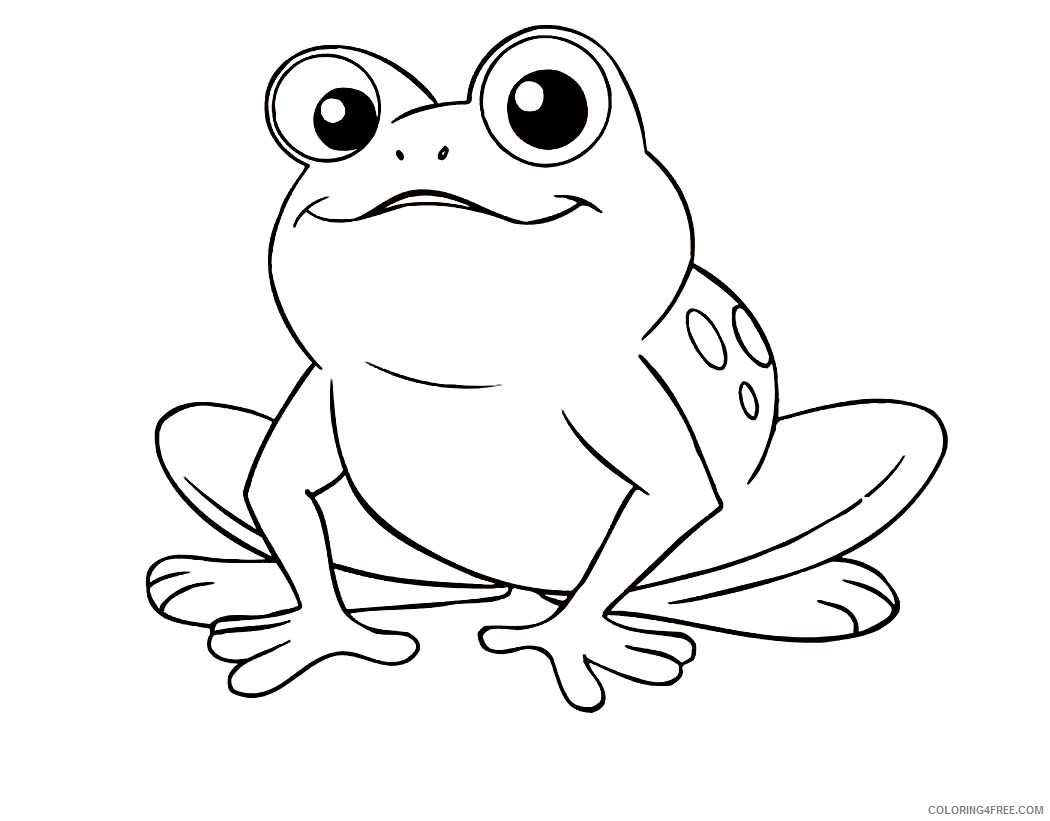 printable frog coloring pages for kids Coloring4free