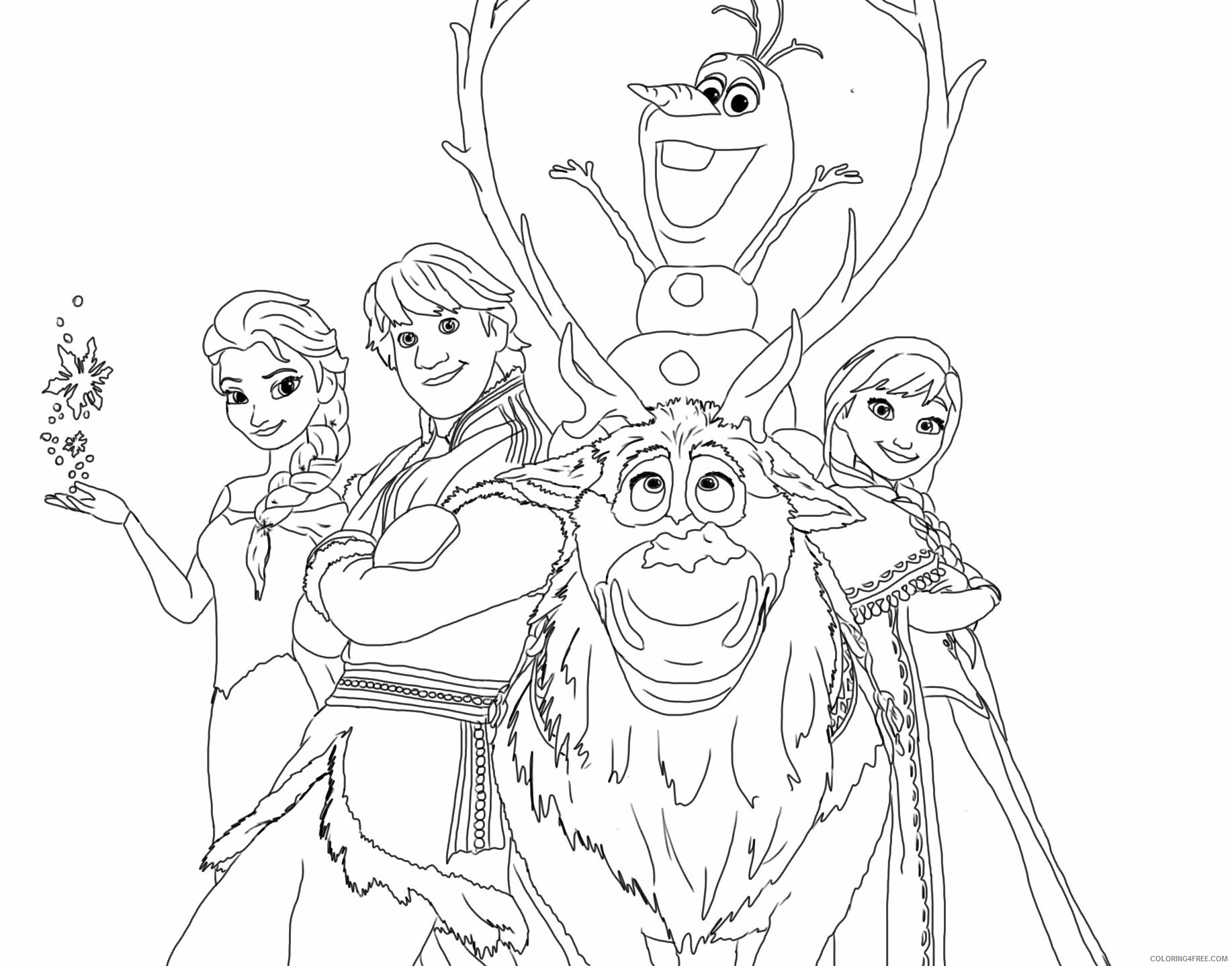 printable frozen coloring pages Coloring4free