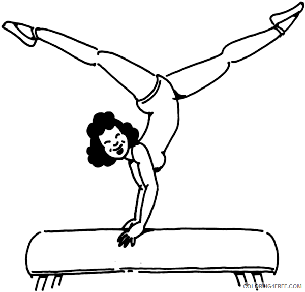 printable gymnastics coloring pages Coloring4free