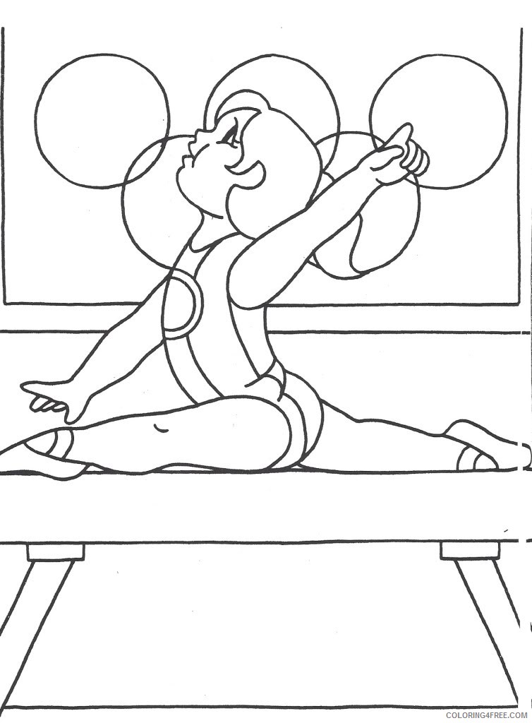 printable gymnastics coloring pages for kids Coloring4free