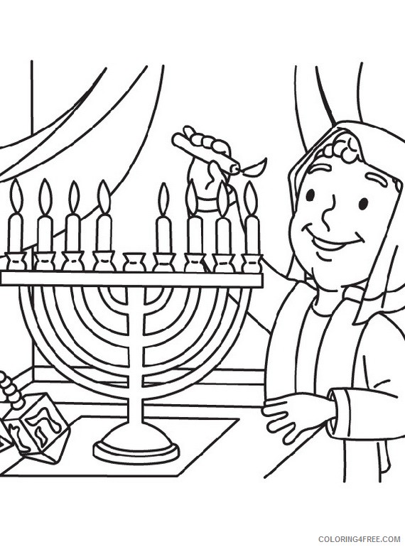 printable hanukkah coloring pages for kids Coloring4free