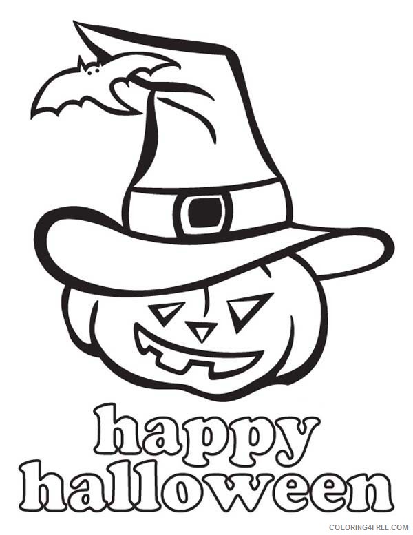 printable happy halloween coloring pages for kids Coloring4free