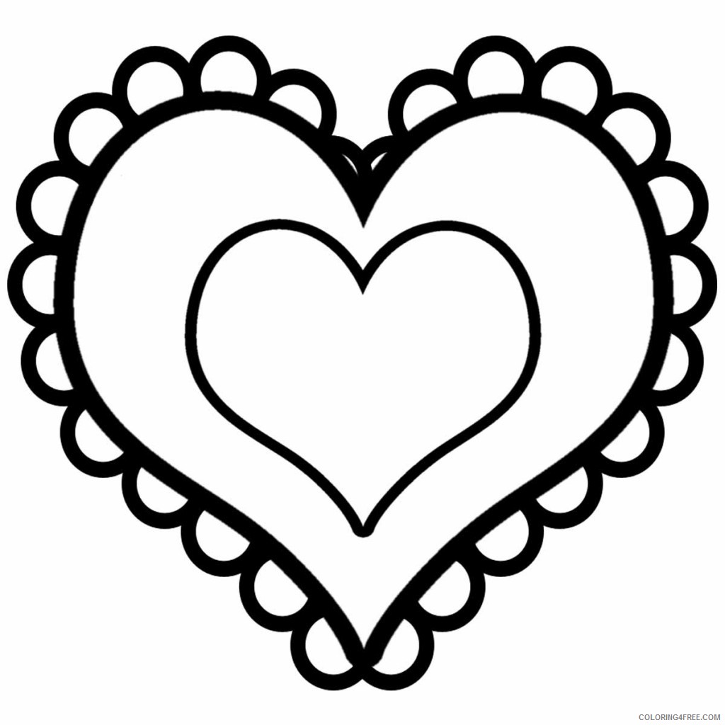 printable heart coloring pages Coloring4free