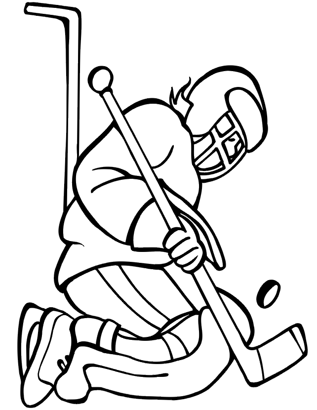 printable hockey coloring pages for kids Coloring4free